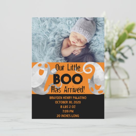 ハロウィン不気味ブーかわいこちゃん誕生 案内状 (スタンド正面)