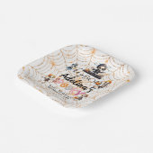 ハロウィン不気味ブーのスケルトン衣装ベビーシャワー ペーパープレート (傾斜あり)