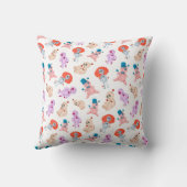 ハロウィン不気味ブードゥー人形赤ピンクブルーホワイト クッション (裏面)