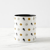 ハロウィン不気味ヘッドレスホースマンコーヒーマグ ツートーンマグカップ (中央)