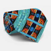 ハロウィン不気味ホリデイパンプキンサテンストライプホテル ネクタイ (ロール)