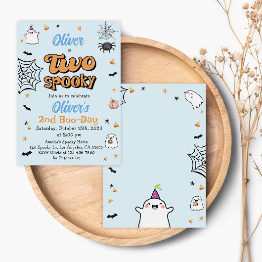 ハロウィン不気味ボーイ2歳の誕生日 招待状