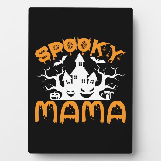 ハロウィン不気味ママ誕生日 フォトプラーク (正面)