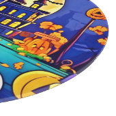 ハロウィン不気味マンションアートワーク カッティングボード (角)