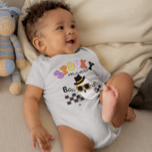 ハロウィン不気味ミニレトロかわいいブーおもしろい幽霊 ベビーボディスーツ