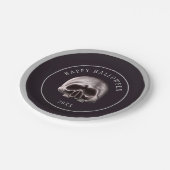 ハロウィン不気味メタルスカルカスタム ペーパープレート (アングル)