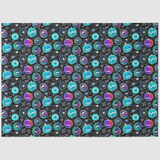 ハロウィン不気味モンスターアイボールパターン 薄葉紙 (正面)