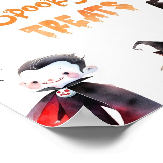 ハロウィン不気味モンスターコスチュームパーティー ポスター (角)