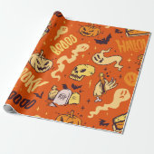 ハロウィン不気味ラッピング紙 ラッピングペーパー (アンロールド)