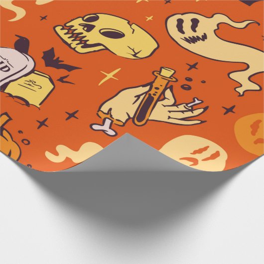 ハロウィン不気味ラッピング紙 ラッピングペーパー (角)