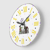 ハロウィン不気味ランドウォールクロック ラージ壁時計 (傾斜)