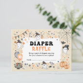 ハロウィン不気味リトルブー幽霊おむつラッフル エンクロージャーカード (スタンド正面)