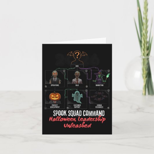 ハロウィン不気味リーダーシップおもしろい分隊 カード (正面)