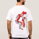 ハロウィン不気味レトロカラフルおもしろいピエロ Tシャツ (裏面)