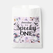 ハロウィン不気味ワンかわいい幽霊1歳の誕生日パーティー フェイバーバッグ (正面)