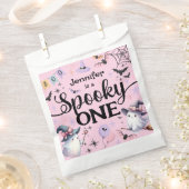 ハロウィン不気味ワンかわいい幽霊1歳の誕生日パーティー フェイバーバッグ (クリップ留めされた状態)