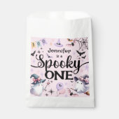 ハロウィン不気味ワンかわいい幽霊1歳の誕生日パーティー フェイバーバッグ (正面)