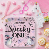 ハロウィン不気味ワンかわいい幽霊1歳の誕生日パーティー ペーパープレート (パーティー)