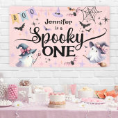 ハロウィン不気味ワンかわいい幽霊1歳の誕生日パーティー 横断幕