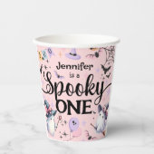 ハロウィン不気味ワンかわいい幽霊1歳の誕生日パーティー 紙コップ (正面)