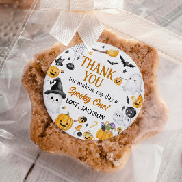 ハロウィン不気味ワンバースデーパーティー ラウンドシール