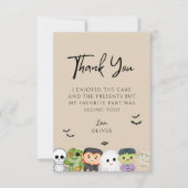 ハロウィン不気味ワン誕生日ありがとう サンキューカード (正面)