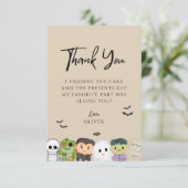 ハロウィン不気味ワン誕生日ありがとう サンキューカード (スタンド正面)