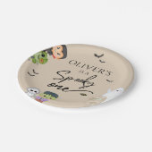 ハロウィン不気味ワン誕生日 ペーパープレート (アングル)