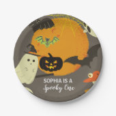 ハロウィン不気味ワン誕生日 ペーパープレート (正面)