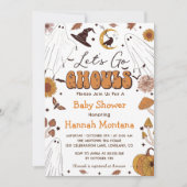 ハロウィン不気味ヴィンテージベビーシャワーパーティー 招待状 (正面)