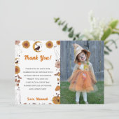 ハロウィン不気味ヴィンテージ写真 サンキューカード (スタンド正面)