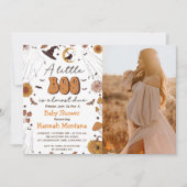 ハロウィン不気味ヴィンテージ赤ちゃんシャワーパーティー写真 招待状 (正面)