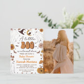 ハロウィン不気味ヴィンテージ赤ちゃんシャワーパーティー写真 招待状 (スタンド正面)