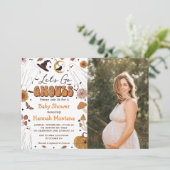 ハロウィン不気味ヴィンテージ赤ちゃんシャワーパーティー写真 招待状 (スタンド正面)