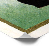 ハロウィン不気味ヴィンテージ黒猫デコールポスター ポスター (角)