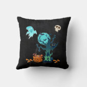 ハロウィン不気味不気味な幽霊たちこうもりスカル&キャンディ クッション (裏面)