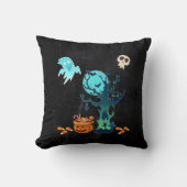 ハロウィン不気味不気味な幽霊たちこうもりスカル&キャンディ クッション (正面)