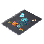 ハロウィン不気味不気味な幽霊たちこうもりスカル&キャンディ ノートブック (左側)