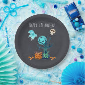 ハロウィン不気味不気味な幽霊たちこうもりスカル&キャンディ ペーパープレート (パーティー)