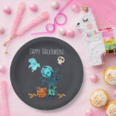 ハロウィン不気味不気味な幽霊たちこうもりスカル&キャンディ ペーパープレート (パーティー)