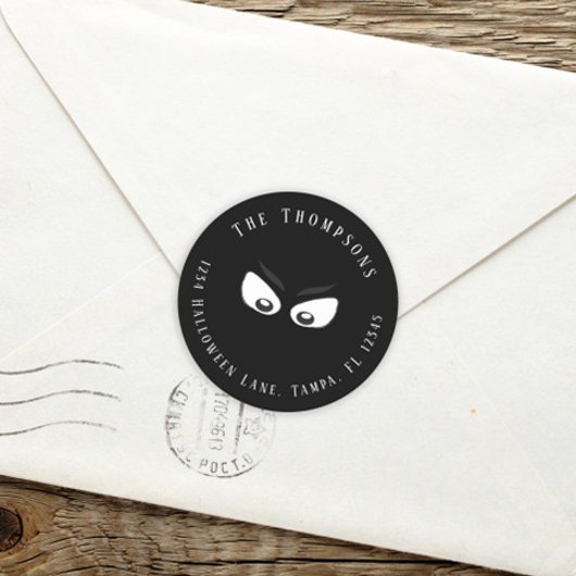 ハロウィン不気味不気味幽霊差出人住所 ラウンドシール