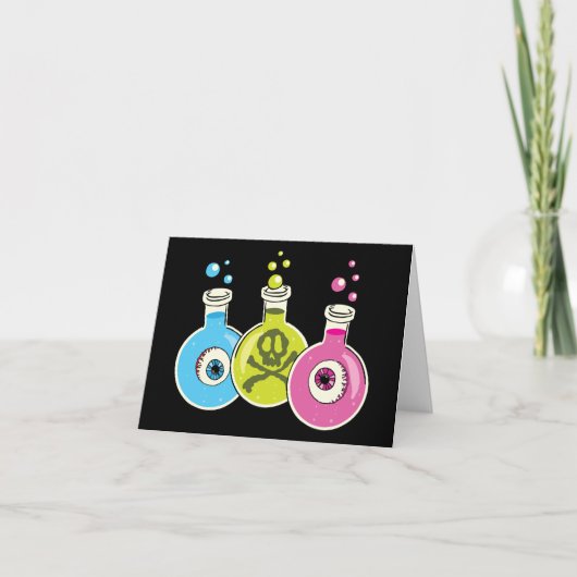 ハロウィン不気味化学グリーティングカード カード (正面)