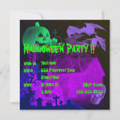 ハロウィン不気味墓地パーティー 招待状 (裏面)