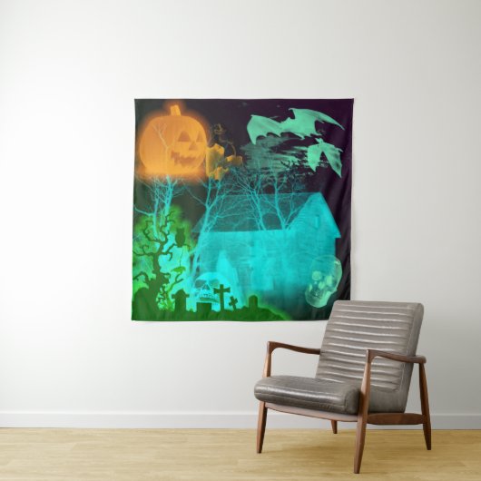 ハロウィン不気味墓地 タペストリー (インサイチュ)