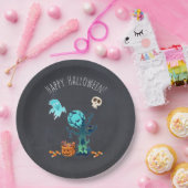 ハロウィン不気味墓地 ペーパープレート (パーティー)