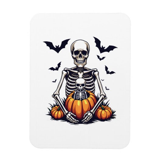 ハロウィン不気味妊娠骨格妊娠 マグネット (縦)