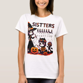 ハロウィン不気味姉妹 – 書の実践» Tシャツ