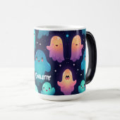 ハロウィン不気味幽霊かわいいカスタム モーフィングマグカップ (正面右)