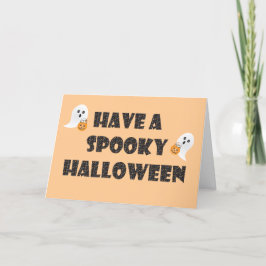 ハロウィン不気味幽霊たちハロウィンキャンディオレンジ シーズンカード