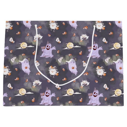 ハロウィン不気味幽霊たち抱き枕 ラージペーパーバッグ (正面)